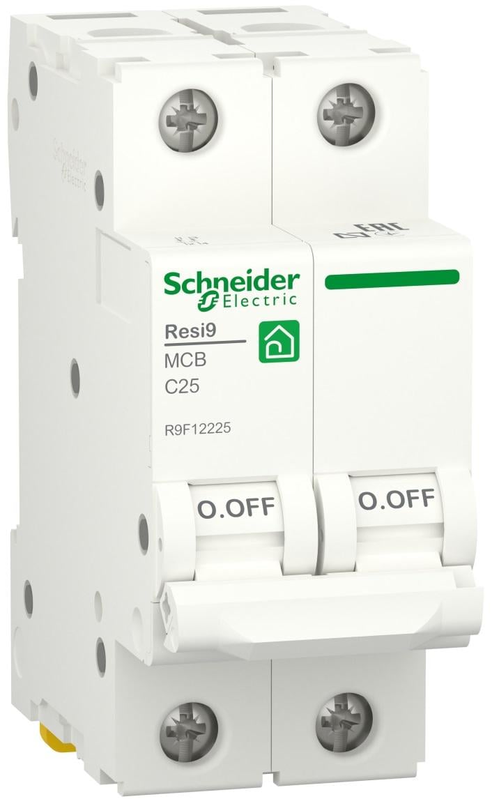 Автоматичний вимикач Schneider Electric Resi9 6kA 2P 25A C (R9F12225) - фото 1