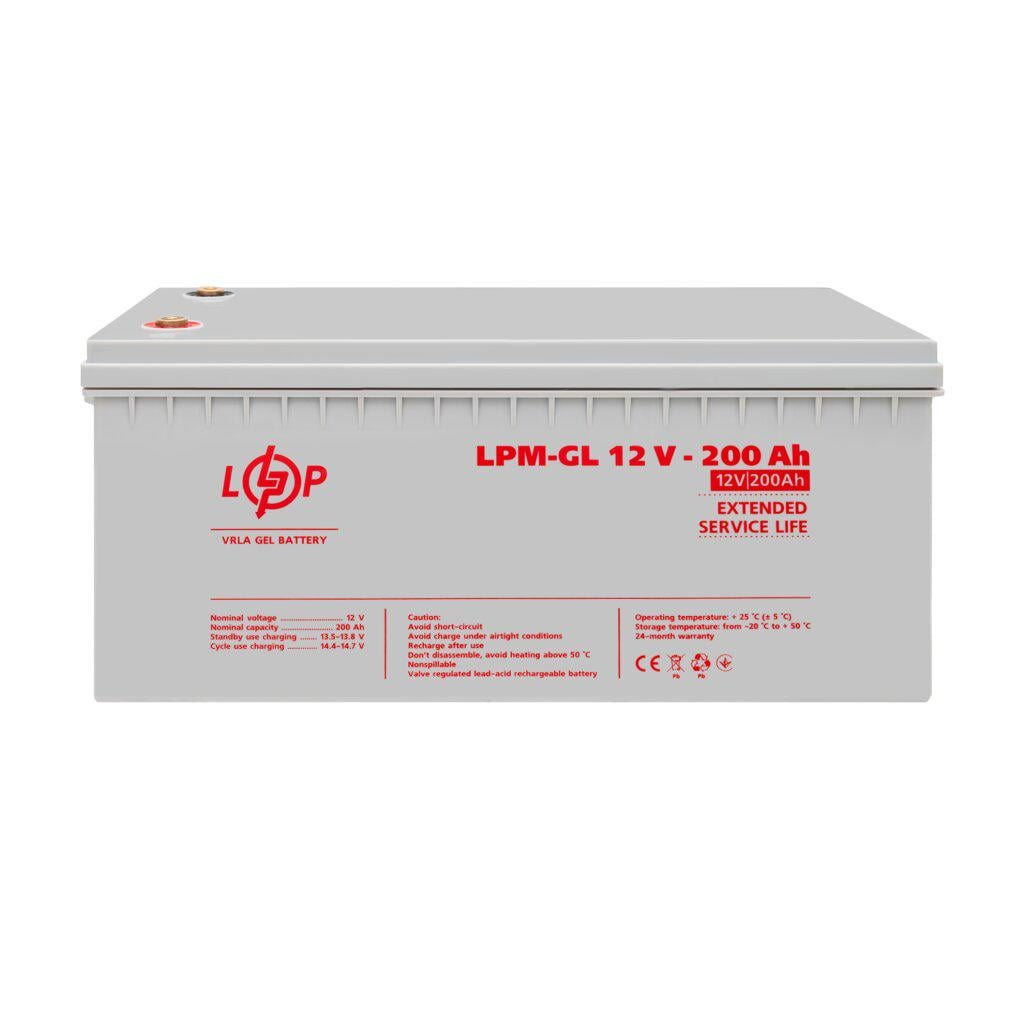 Акумулятор гелевий LogicPower LPM-GL 12V 200 Ah (4156)