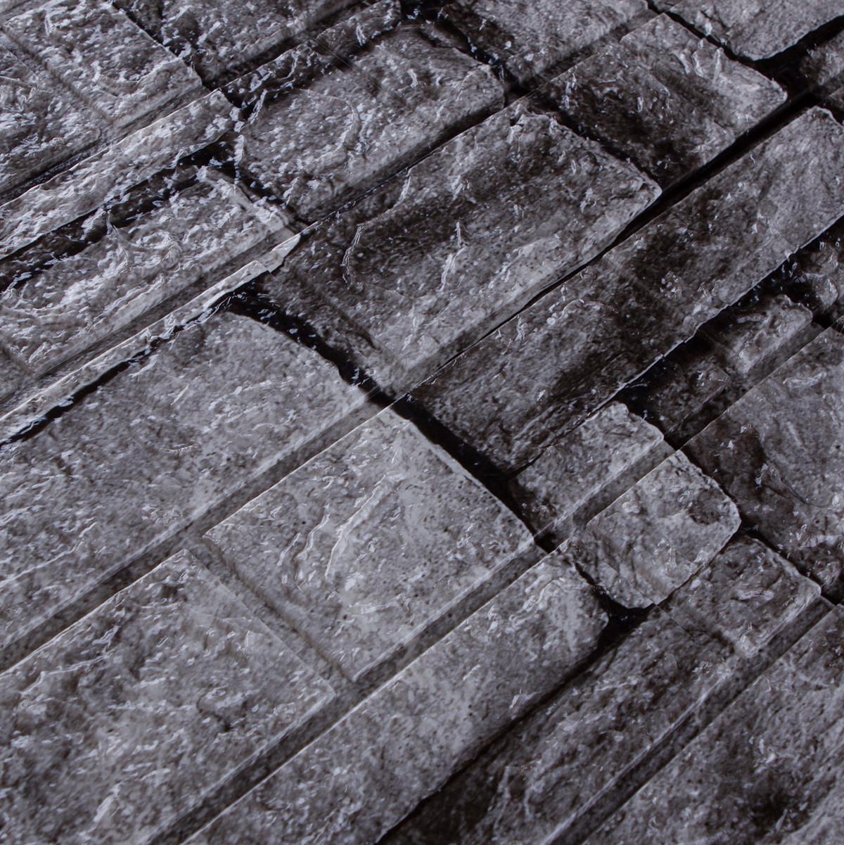 3D-панель Камень самоклеющаяся декоративная 700x700x5 мм Серый - фото 2