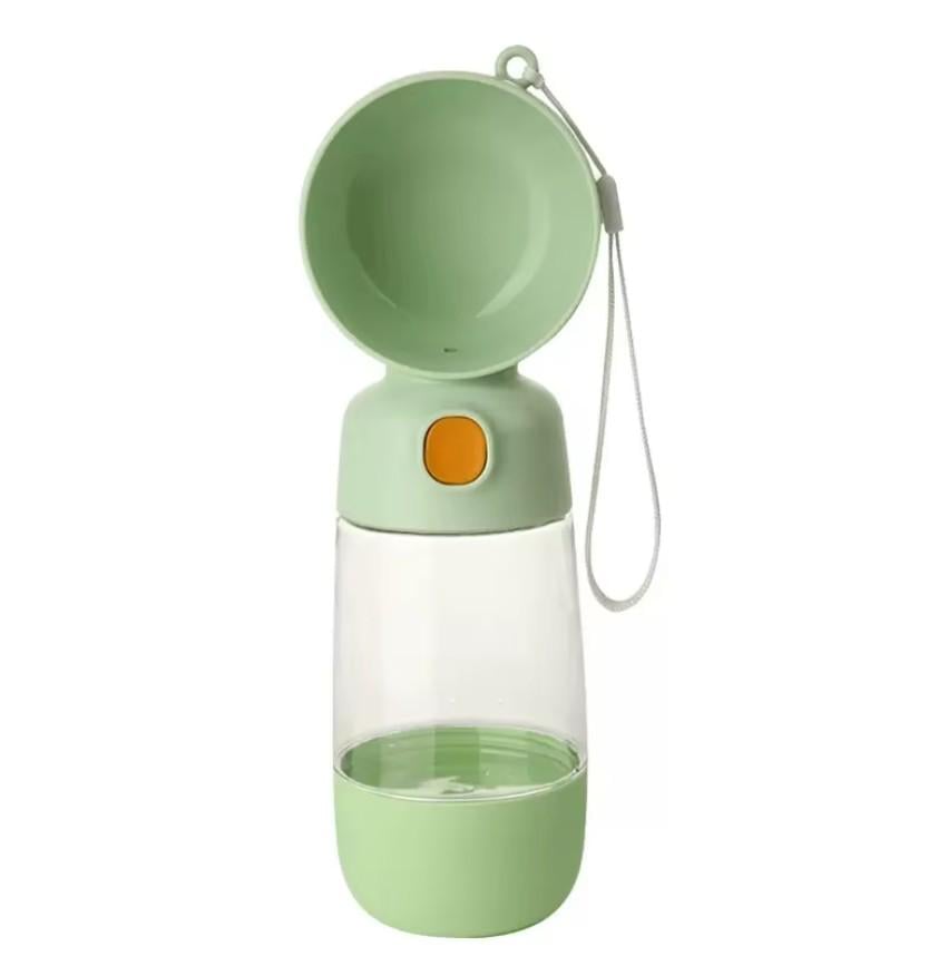 Пляшка для тварин портативна Semi Pets 2в1 з антипроливною кнопкою вода і корм 400 мл/185 мл