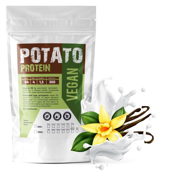 Протеїн картопляний 84% білка безлактозний 33 порції 1 кг Ваніль (21-125-ptp-v1)