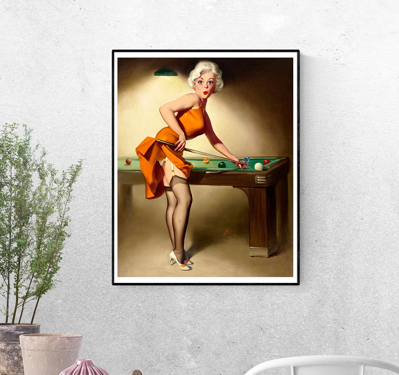 Постер Стрельба по бильярду. Дональд Раст формат А-1 (pin_up1740034_Poster)