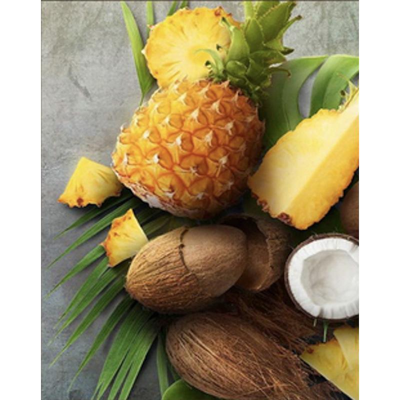 Алмазная мозаика на подрамнике Strateg Премиум Ананас и кокос 30x40 см (Str-HEG86032)