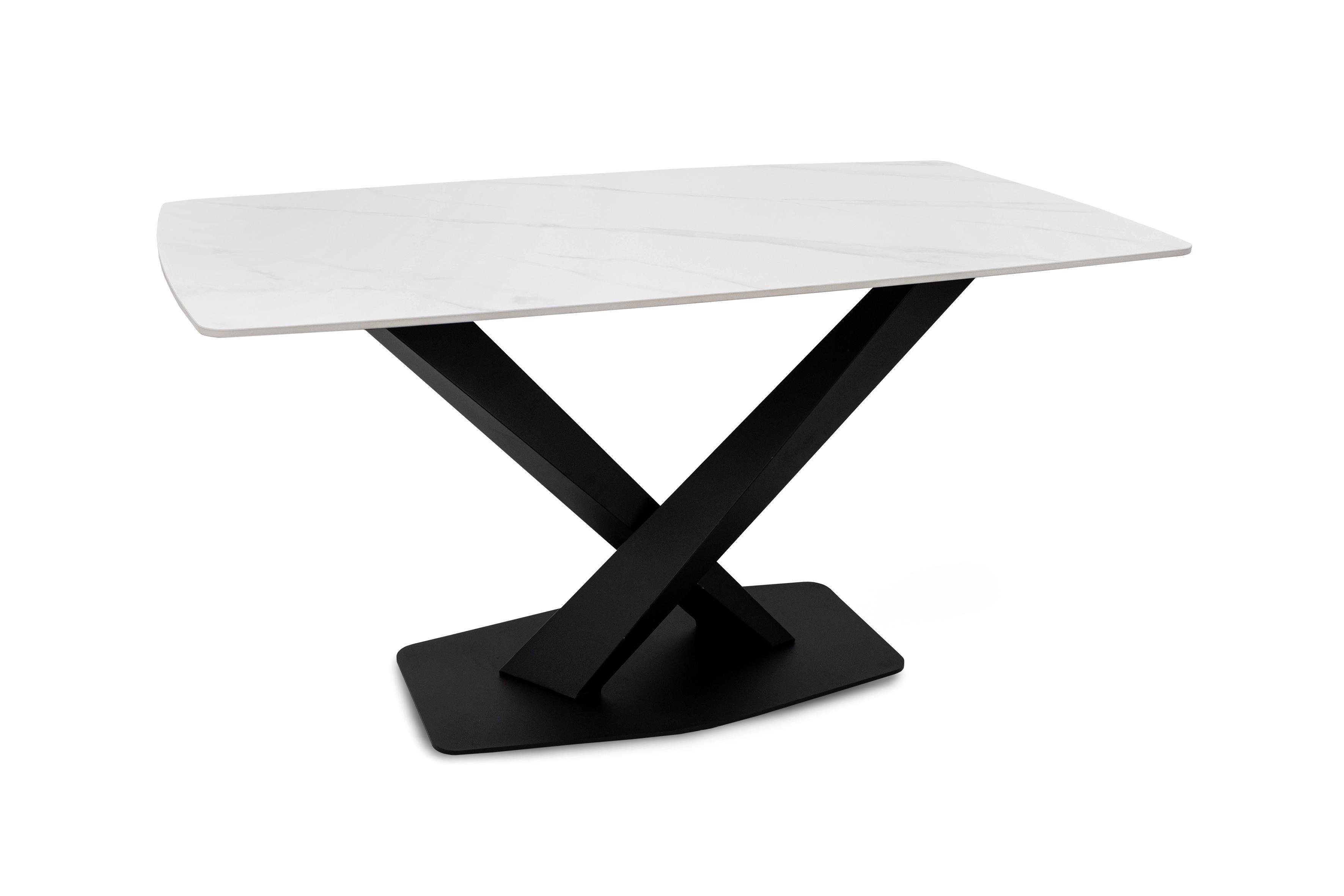 Обідній стіл Грейс Бінго 1400х800х750 мм Кераміка/Білий мармур (GAА0057204) - фото 3 Обідній стіл Грейс Бінго 1400х800х750 мм Кераміка/Білий мармур (GAА0057204) - фото 3