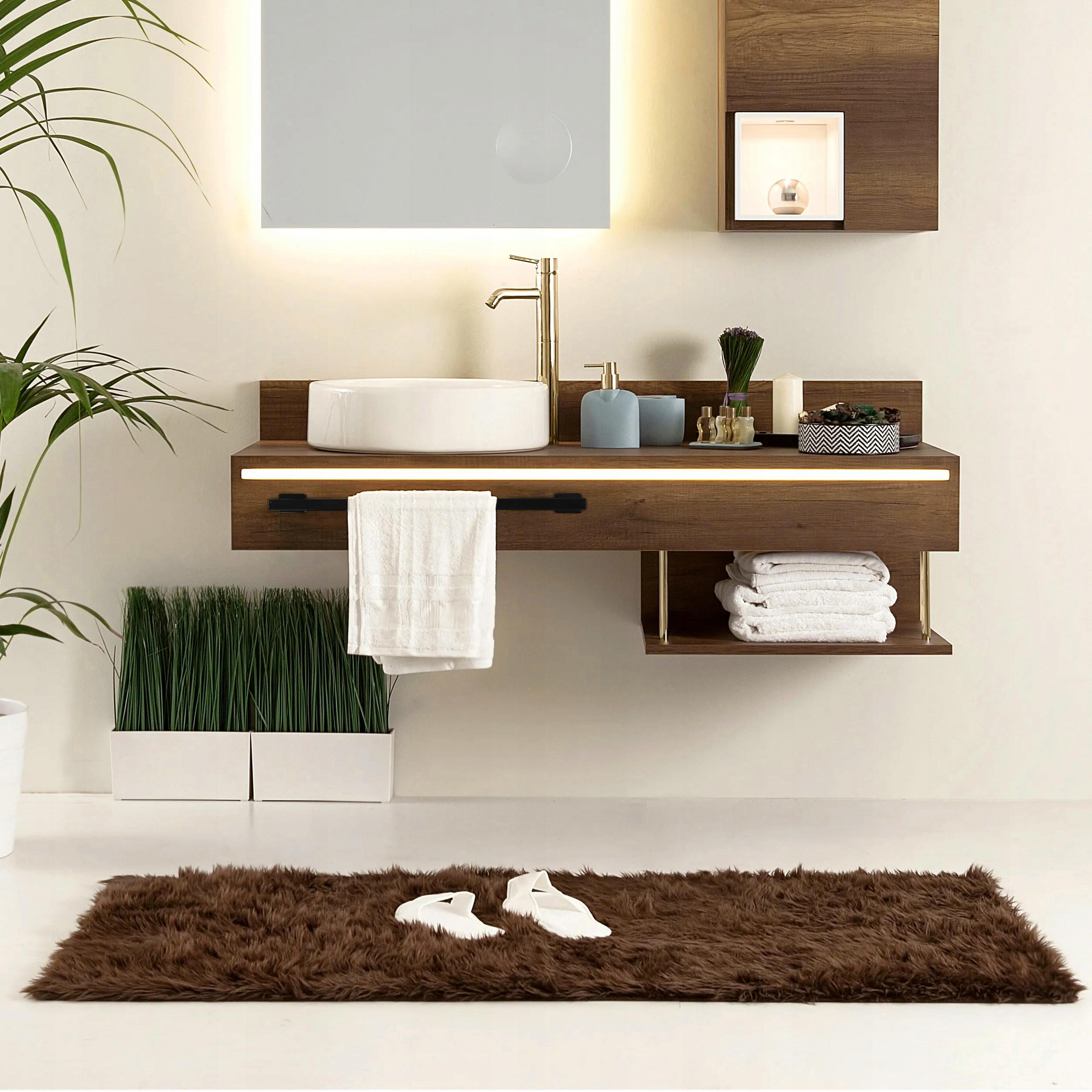 Держатель для полотенец REA Erlo REA-80004 двойной Черный (152648) - фото 4 Держатель для полотенец REA Erlo REA-80004 двойной Черный (152648) - фото 4