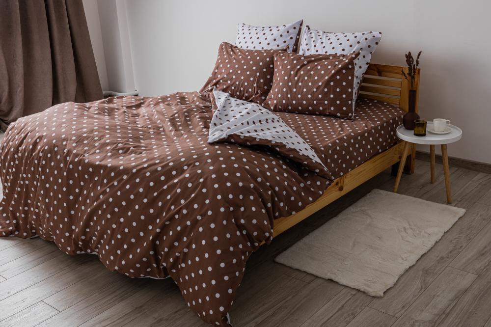 Комплект постельного белья ТЕП Happy Sleep Dots двуспальный 175x210 см наволочки 2x50х70 см Cappuccino (17478)