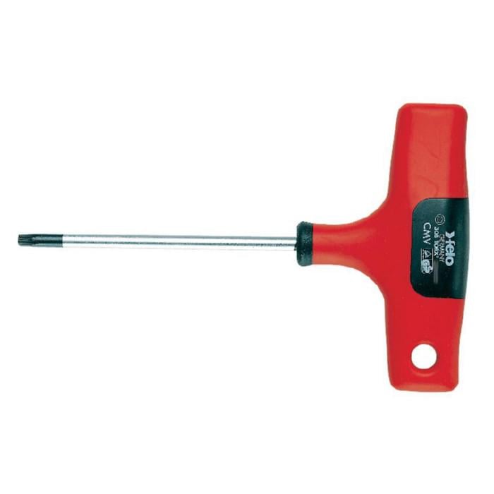 Отвертка Т-образная Felo Torx T15 CrMoV сталь 2-х компонентная ручка хромированная 125 мм 30815380 (14696)