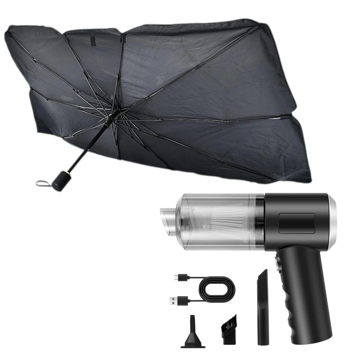 Набор автомобильный KITUA беспроводной мини-пылесос и солнцезащитный зонт для лобового стекла