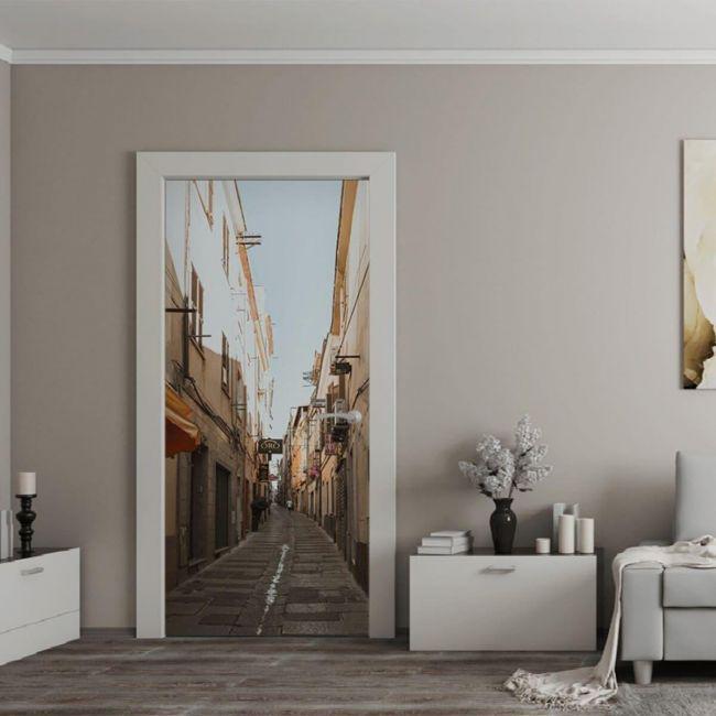 Наклейка интерьерная на двери Sticker Wall SW-00000915 Улица 104х210 см