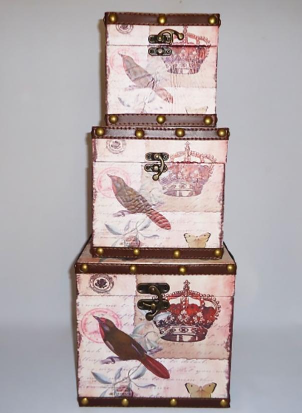 Шкатулка-коробка Гранд Презент Корона 3 шт. (SH31353-073)