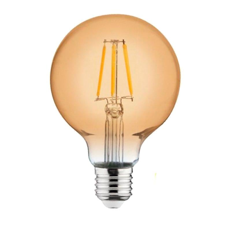 Светодиодная лампа HOROZ ELECTRIC Filament Шар 6W E27 2200K RUSTIC GLOBE-6 (001-030-0006)