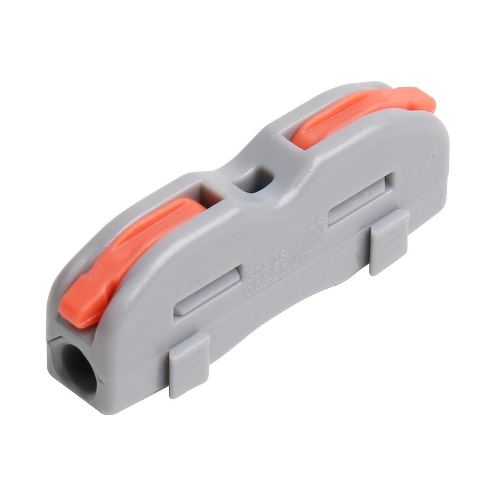 Клема швидкого монтажу Prolum RT-P421 ПВХ ділима прохідна 2 гнізда (503079) Клема швидкого монтажу Prolum RT-P421 ПВХ ділима прохідна 2 гнізда (503079)