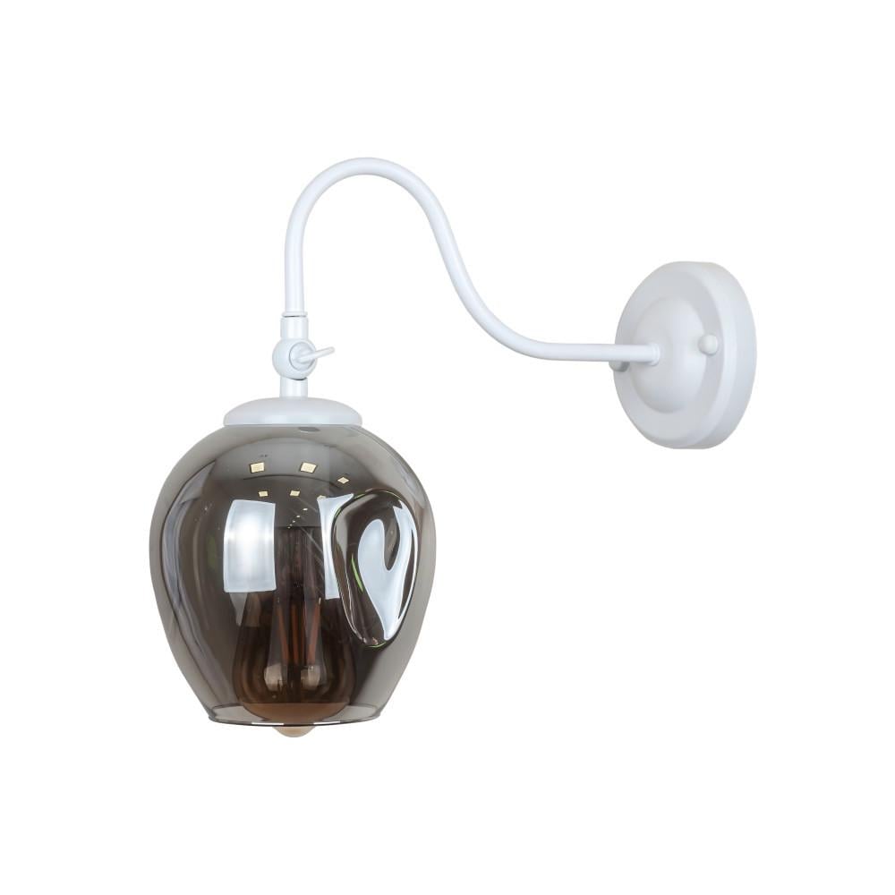 Бра Levistella 756WPR0231F3-1 WH+BK со стеклянным плафоном Белый/Дымчатый (1887932077)