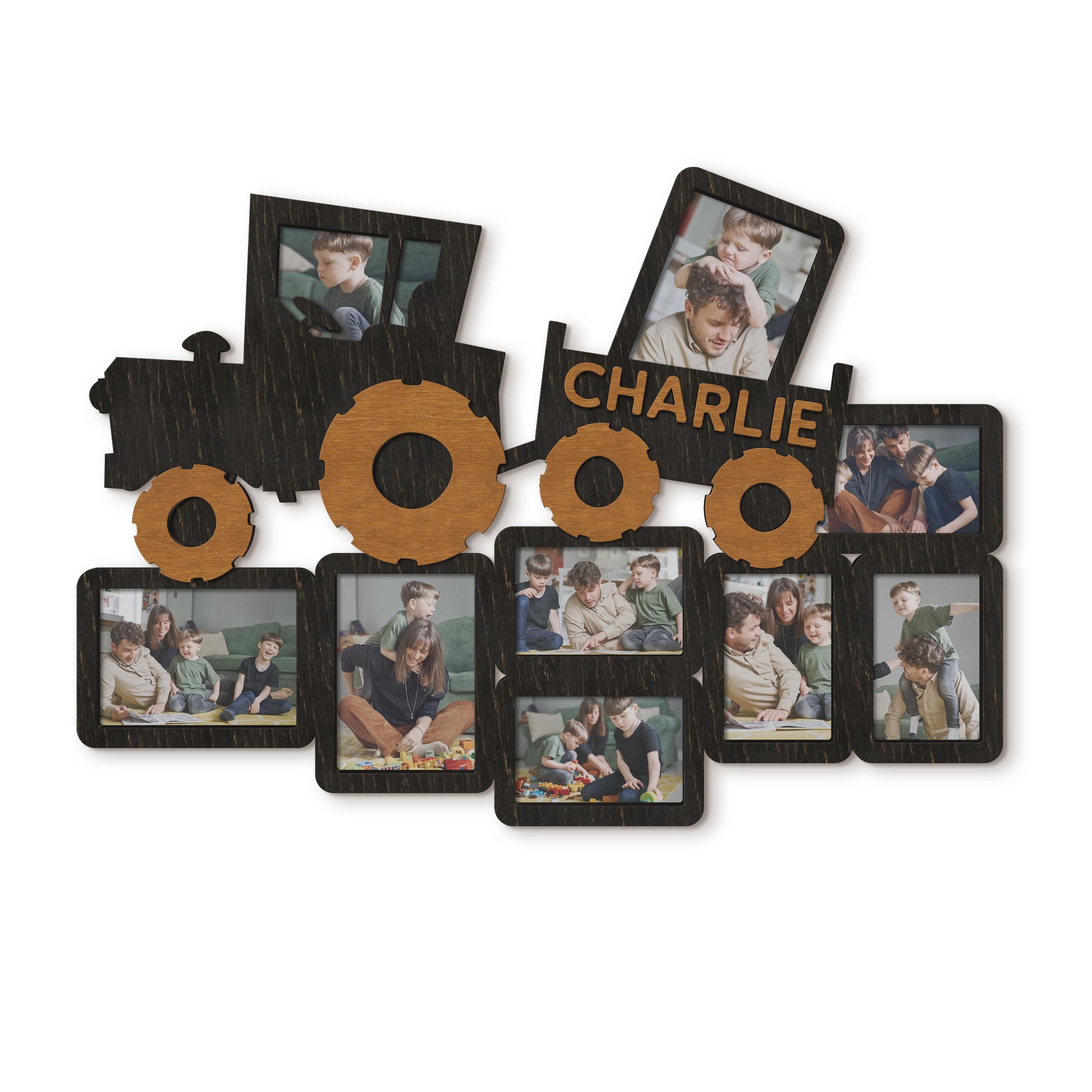 Фоторамка-колаж The Frame Depot у формі трактора з нанесенням імені на 9 фото Чорний (tractor_collage-4) - фото 1 Фоторамка-колаж The Frame Depot у формі трактора з нанесенням імені на 9 фото Чорний (tractor_collage-4) - фото 1