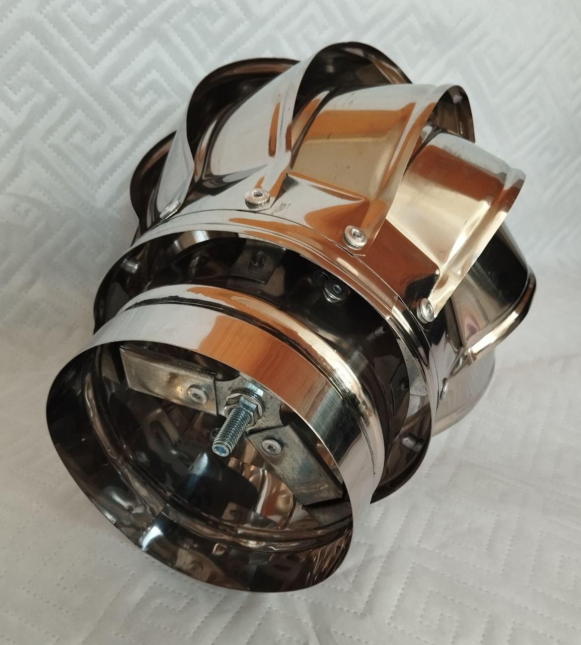 Турбодефлектор вентиляционный из нержавеющей стали 201 d 110 мм (23503434) - фото 3 Турбодефлектор вентиляционный из нержавеющей стали 201 d 110 мм (23503434) - фото 3