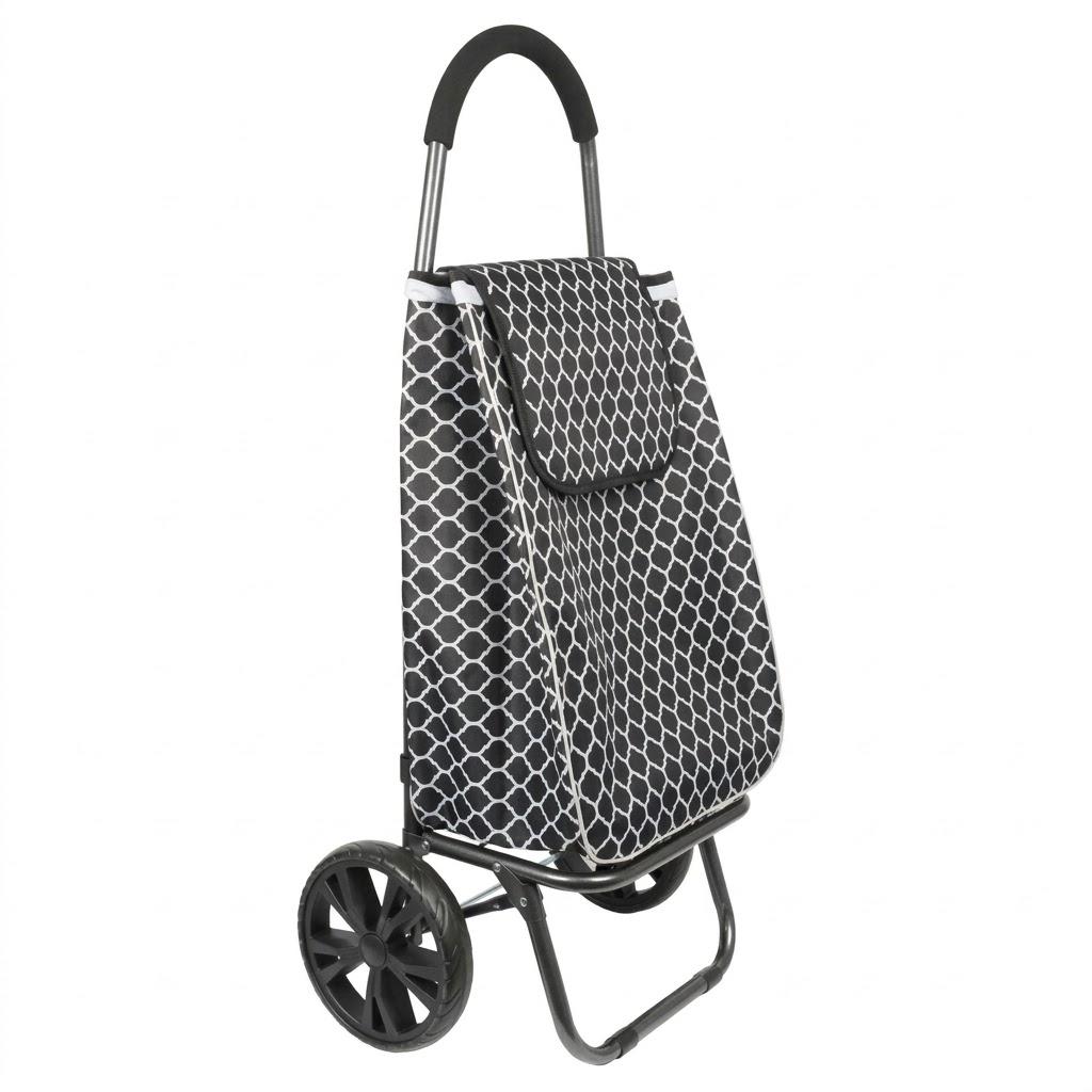 Хозяйственная тележка Stenson MH-4151 до 30 кг 2 колеса трефовый узор Black/Grey (38310306)
