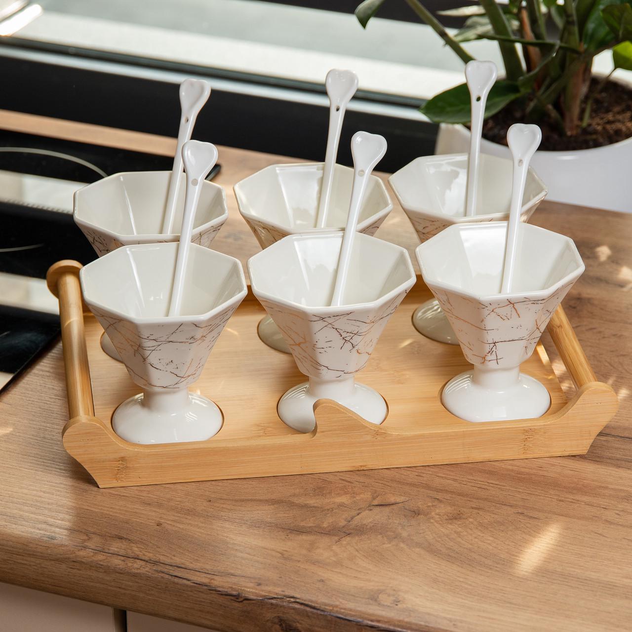 Набір креманок кераміка HP-1220 6 шт. 200 мл Білий (A-032968) - фото 5 Набір креманок кераміка HP-1220 6 шт. 200 мл Білий (A-032968) - фото 5