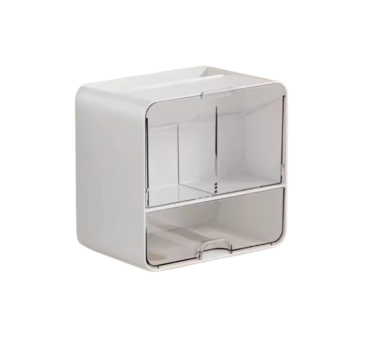 Органайзер настінний для ванної кімнати з верхньою коміркою для розчісок 29х10х12 см Органайзер настінний для ванної кімнати з верхньою коміркою для розчісок 29х10х12 см