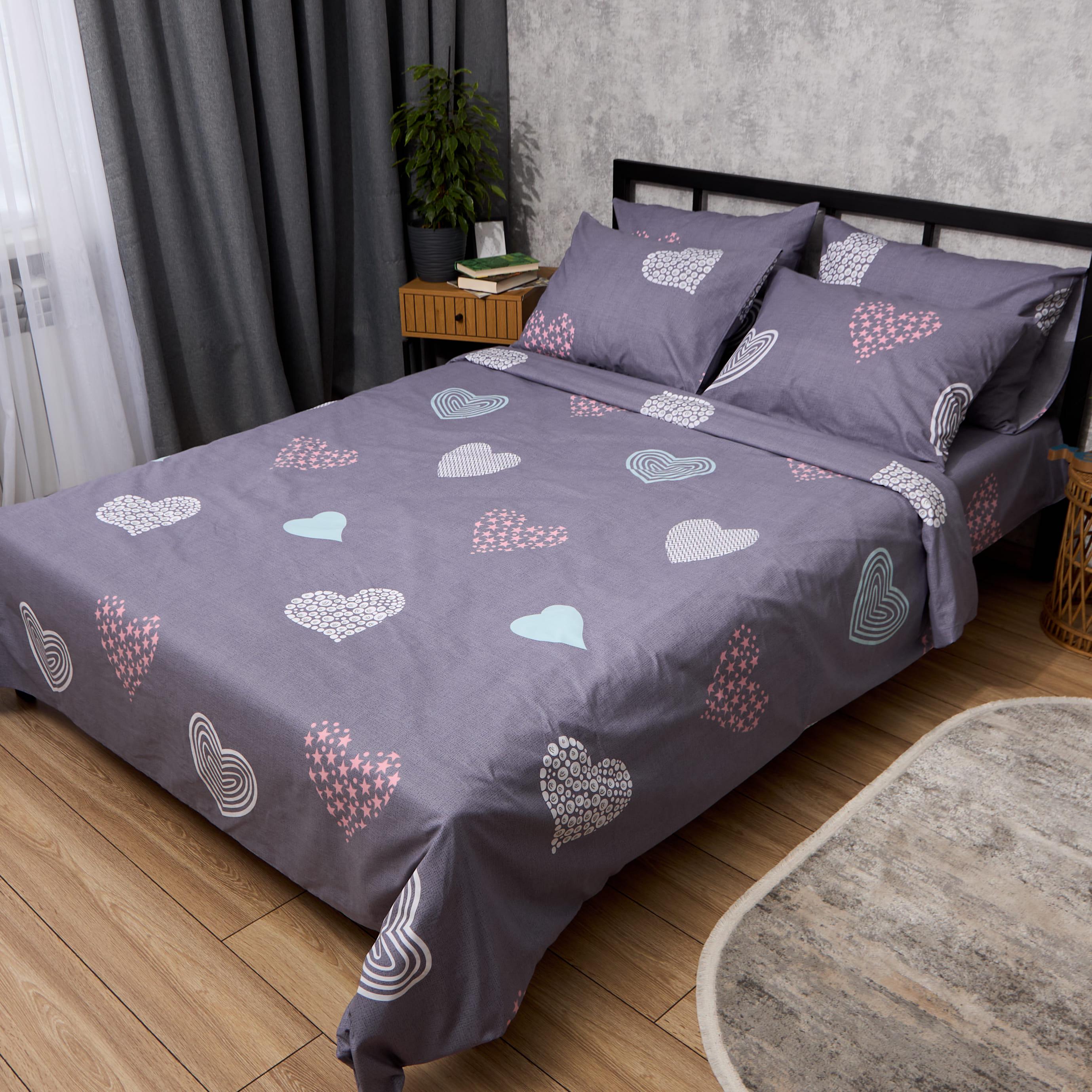 Комплект постельного белья Moon&Star Бязь Gold Люкс Silent Love семейный 160х220х2 см наволочки 2 шт. 70х70 см (MS-820015117)