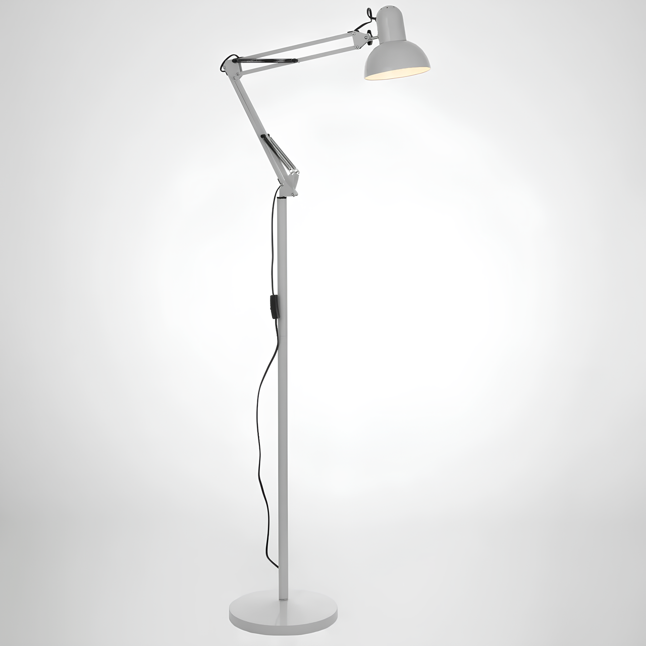 Торшер Svet с регулируемым плафоном под лампу Е27 Белый (SWT-3930B WH)