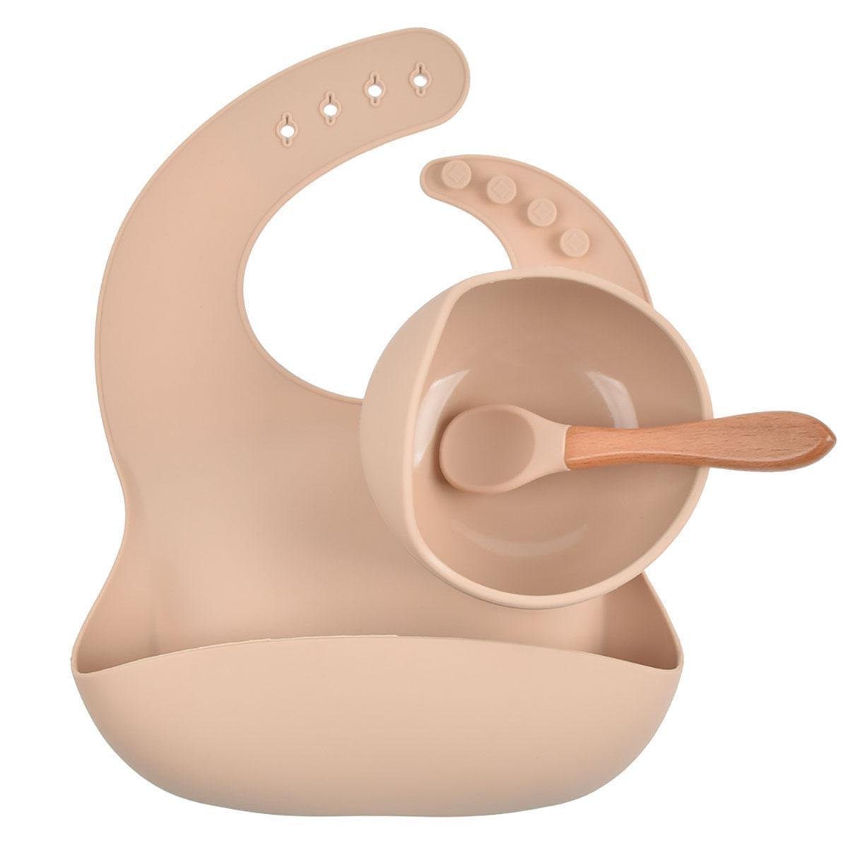 Дитячий посуд силіконовий W-Y15 Бежевий (62143) - фото 1 Дитячий посуд силіконовий W-Y15 Бежевий (62143) - фото 1