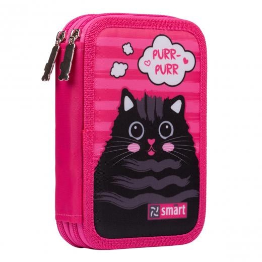 Пенал твердий Smart подвійний HP-01 Cat rules Рожевий (532841)