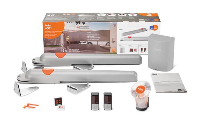 Комплект автоматики Nice Home Aria 400kit для розпашних воріт (968)