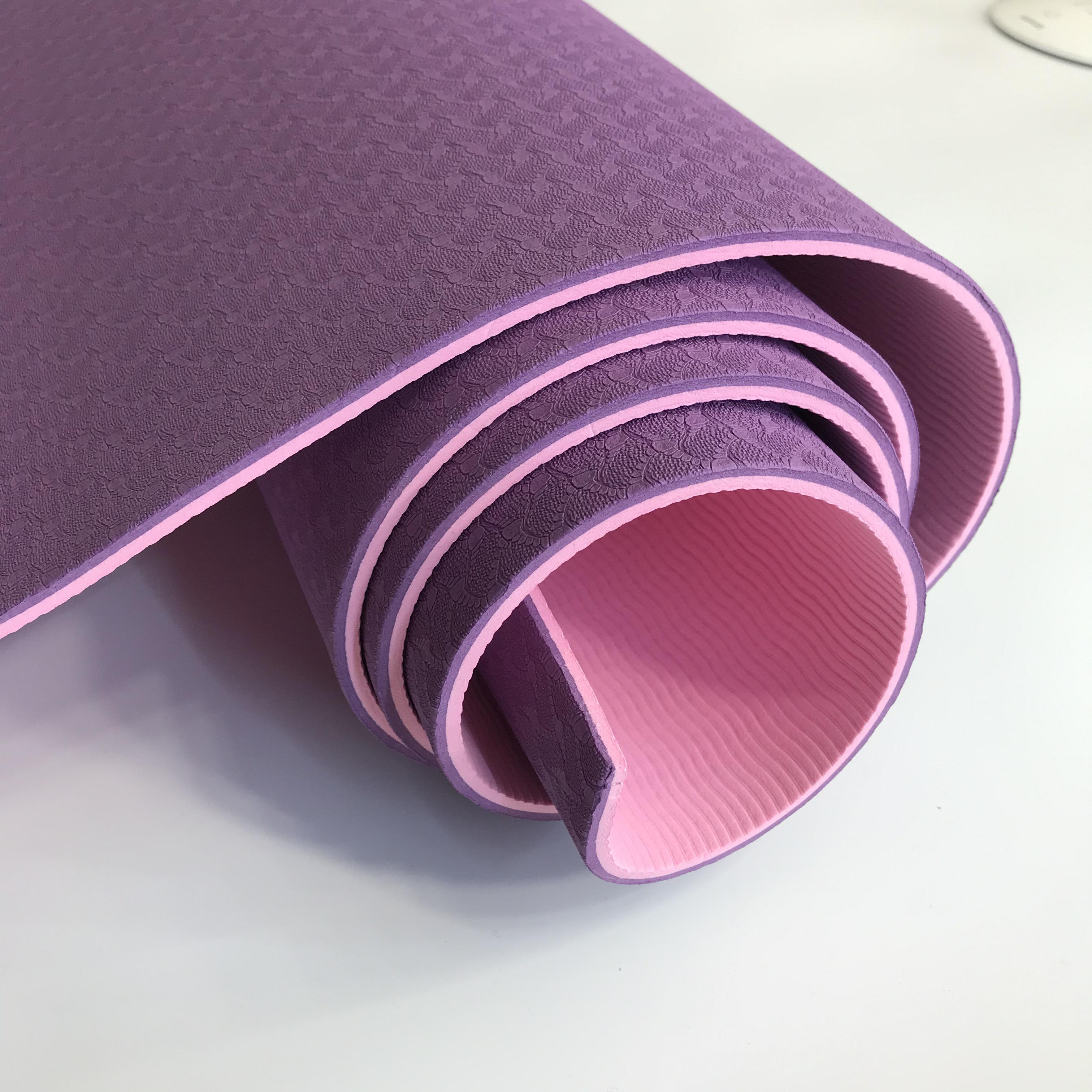 Йогамат TPE Profi MS 0613-1 VP коврик для фитнеса Фиолетово-розовый