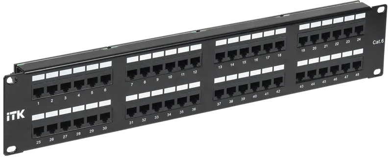 Патч-панель 2U УЭК 6 UTP 48 портов Dual (PP48-2UC6U-D05) Патч-панель 2U УЭК 6 UTP 48 портов Dual (PP48-2UC6U-D05)