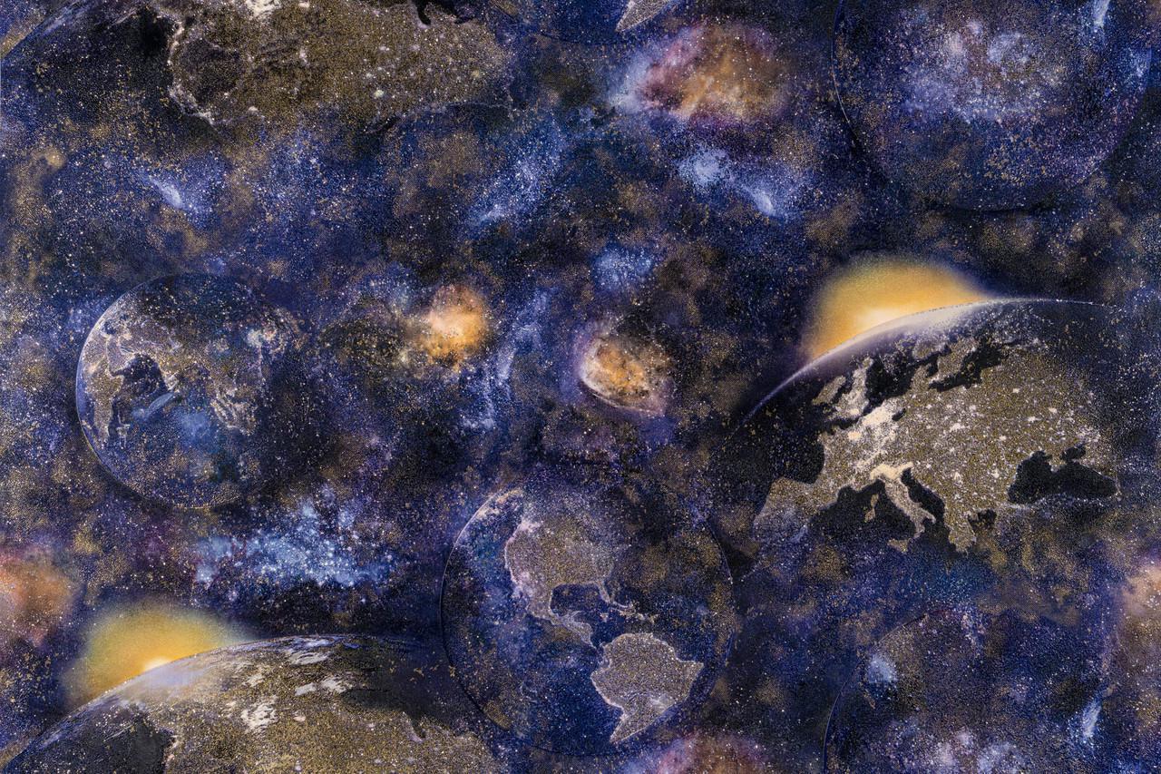 Обои флизелиновые Elegance Селена 2384-10 Декор винил горячего тиснения 1,06х10,05 м Синий