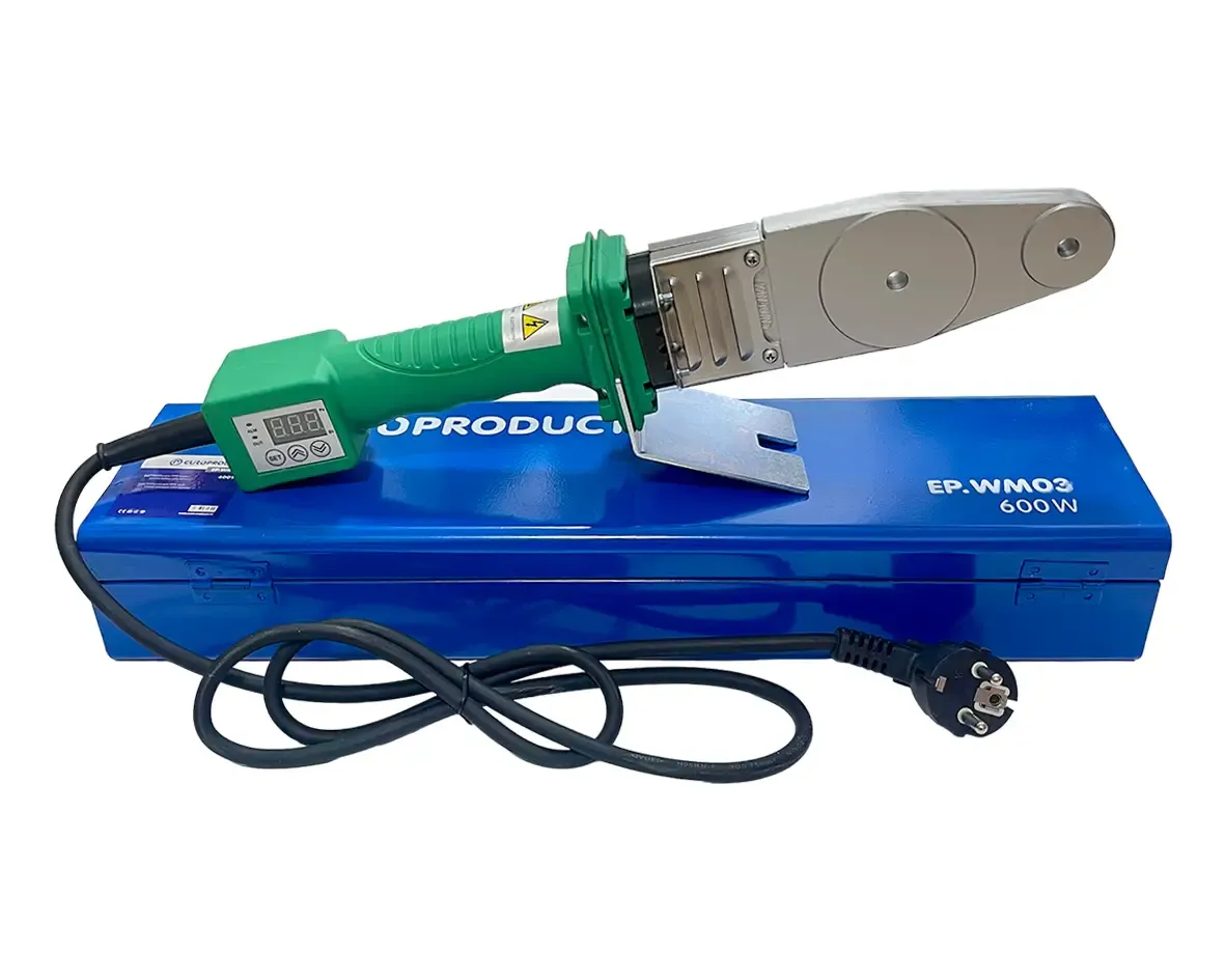 Паяльник Europroduct EP.WM03 для PPR труб плоские насадки 20/32 мм