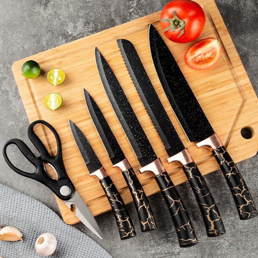 Набор кухонных принадлежностей с двойной подставкой/разделочной доской/набором ножей/прихватками 25 пр. Черный (120.1742) - фото 7 Набор кухонных принадлежностей с двойной подставкой/разделочной доской/набором ножей/прихватками 25 пр. Черный (120.1742) - фото 7