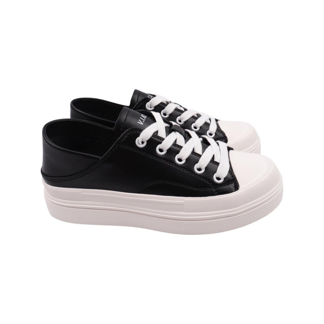 Кеди жіночі Vikonty зі шкіри р. 36 Чорний (347-22DTS)