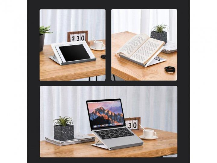 Подставка под ноутбук Baseus Let''s go Mesh Portable Laptop Stand SUDD-GY Grey/Yellow - фото 5