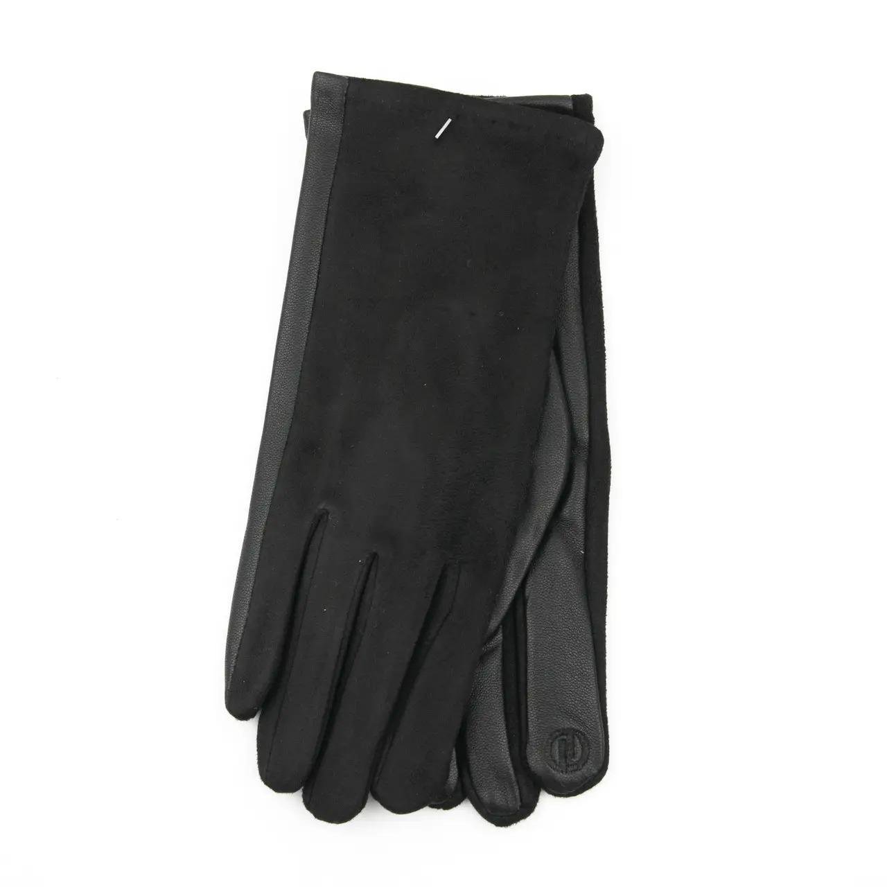 Перчатки женские из искусственной замши с кожаной ладонью S (23-1-70)