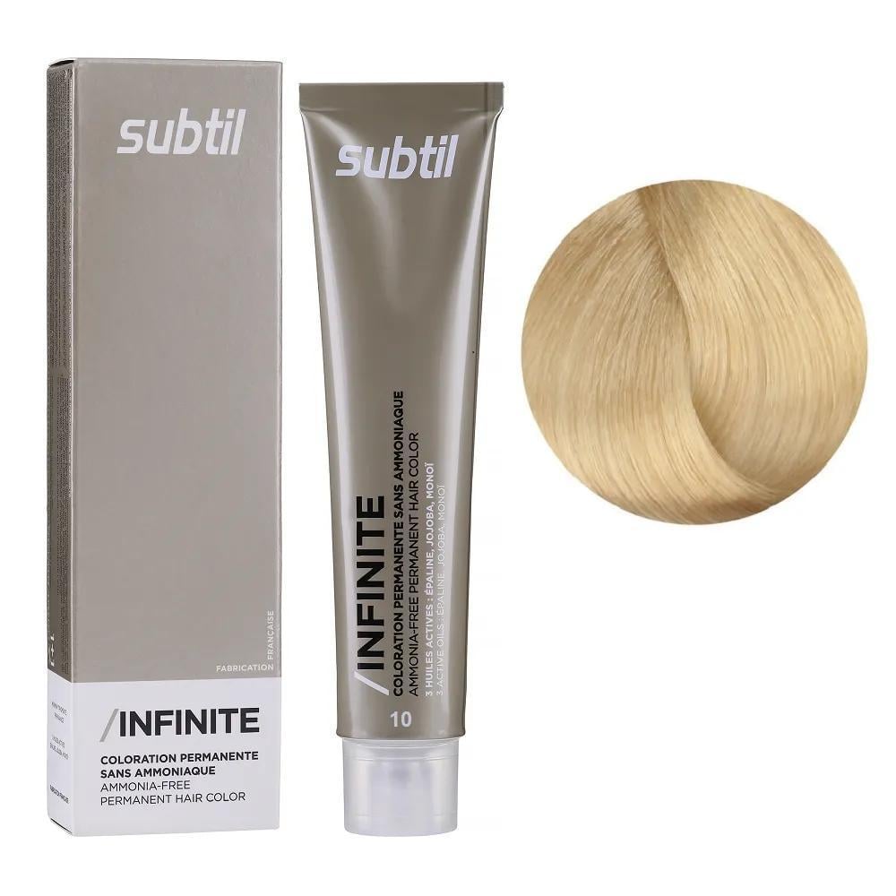 Крем-краска безаммиачная для волос Subtil Infinite Permanent Hair Color 10 Экстрасветлый блондин 60 мл