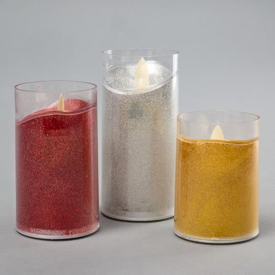 Набір декоративних свічок на батарейці Elisey 8518-005 із пластику 3 шт. Різнокольоровий (124-81-8518-005) Набір декоративних свічок на батарейці Elisey 8518-005 із пластику 3 шт. Різнокольоровий (124-81-8518-005)