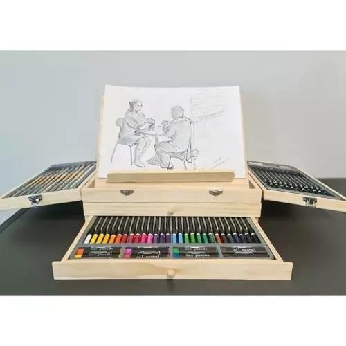 Набор для рисования и творчества в деревянном чемодане с мольбертом 83 пр. 30 л для рисования - фото 14 Набор для рисования и творчества в деревянном чемодане с мольбертом 83 пр. 30 л для рисования - фото 14