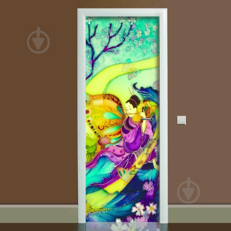 Наклейка на дверь Zatarga Баттик 01 650х2000 мм Бирюзовый (Z180084 dv)