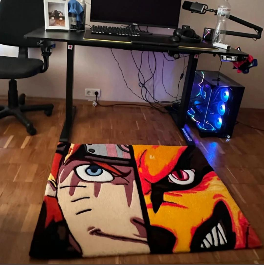 Килим Наруто та Курама ручної роботи гіпоалергенний 100х75 см (30060031)