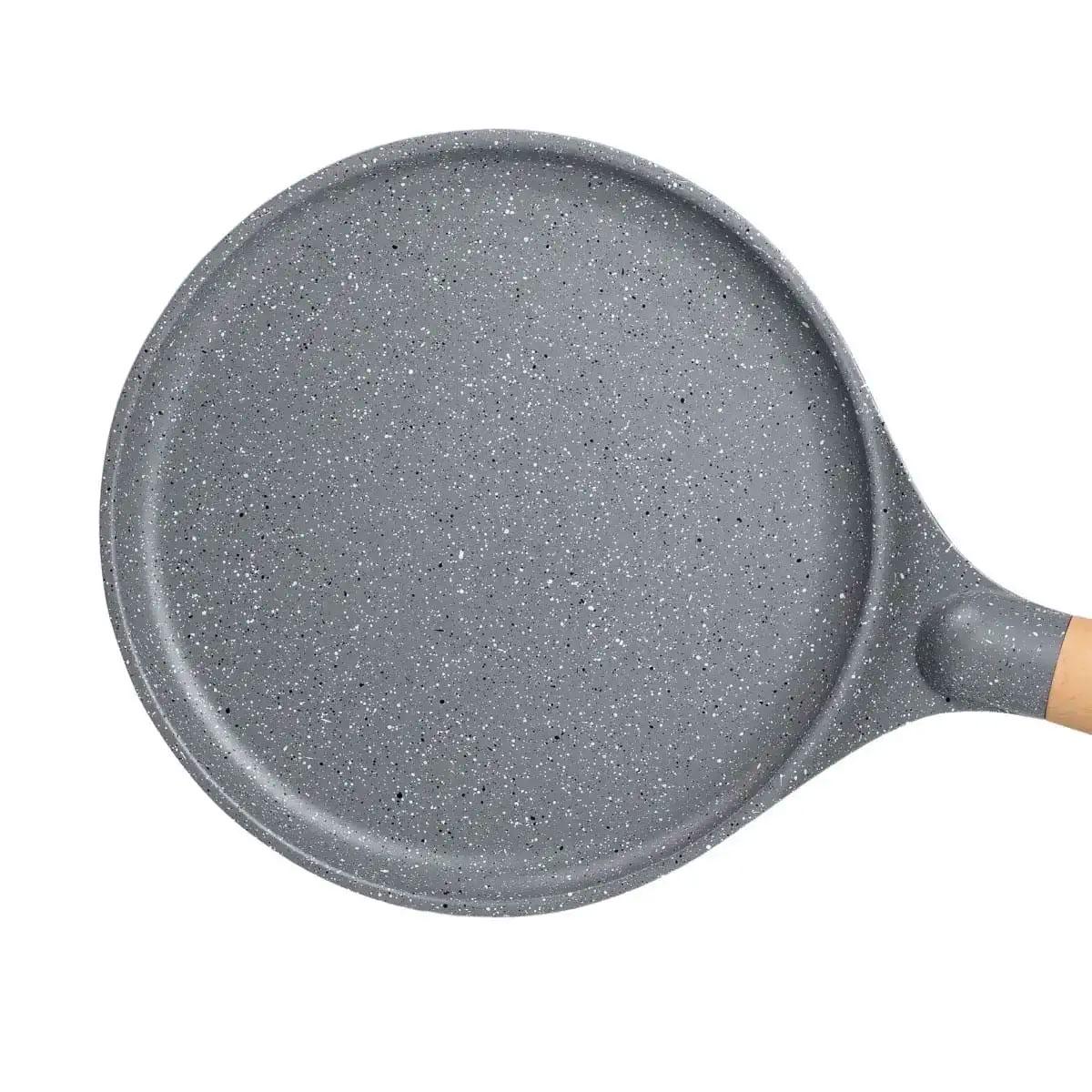 Млинна сковорідка з мармуровим антипригарним покриттям алюмінієва MGC ⌀22 см Сірий - фото 4 Млинна сковорідка з мармуровим антипригарним покриттям алюмінієва MGC ⌀22 см Сірий - фото 4