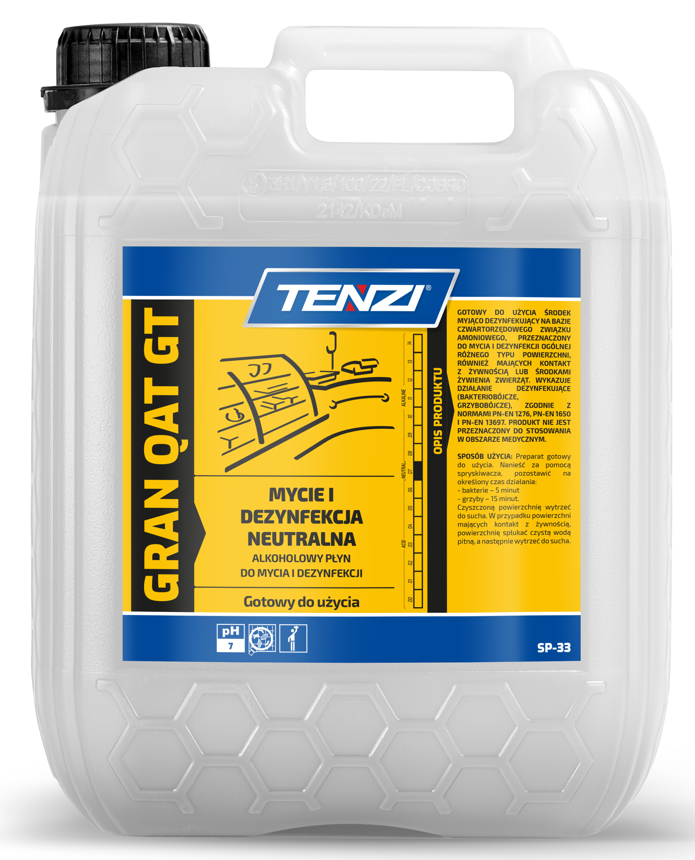 Средство универсальное Tenzi Gran Qat GT для очистки и дезинфекции 5 л