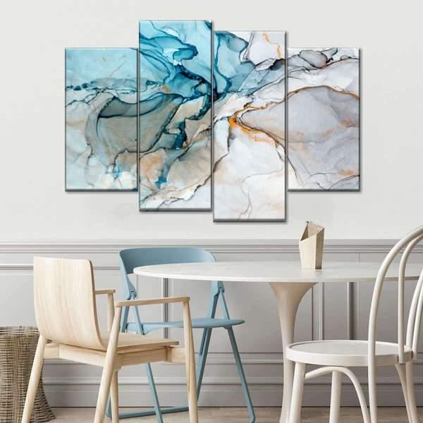 Модульная картина KIL Art Искрящийся лед из четырех частей 129x90 см (M4_L_42)