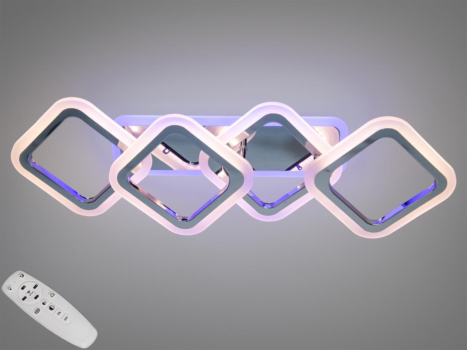 Стельова люстра з димером та LED підсвічуванням 60W (HA8160/2+2HR 3col dim) - фото 1 Стельова люстра з димером та LED підсвічуванням 60W (HA8160/2+2HR 3col dim) - фото 1