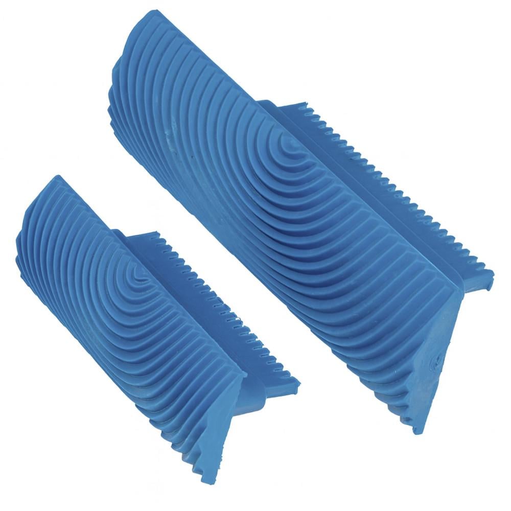 Шпатель штамп двухсторонний для имитации дерева 2 шт. Синий