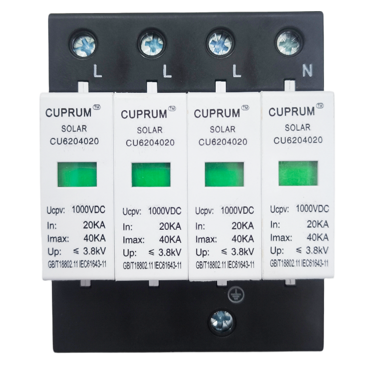 Пристрій захисту від імпульсних перенапруг 1000VDC 40kA 3,8kV 4п (cu6204040)