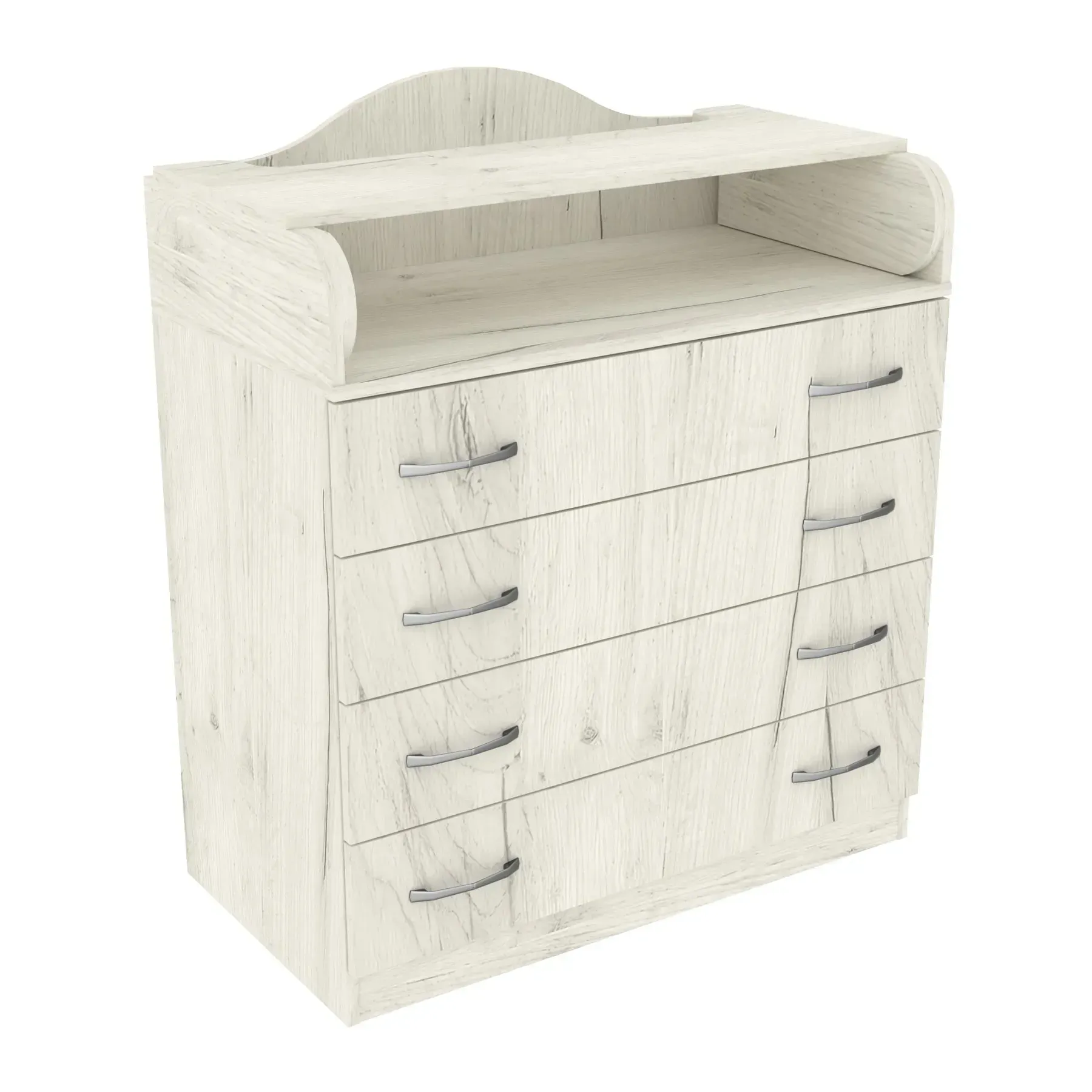 Комод пеленальний Kontinent №1 зі знімними бортиками 86,4х46,5х102 см Дуб Крафт Білий (52547162) - фото 2 Комод пеленальний Kontinent №1 зі знімними бортиками 86,4х46,5х102 см Дуб Крафт Білий (52547162) - фото 2