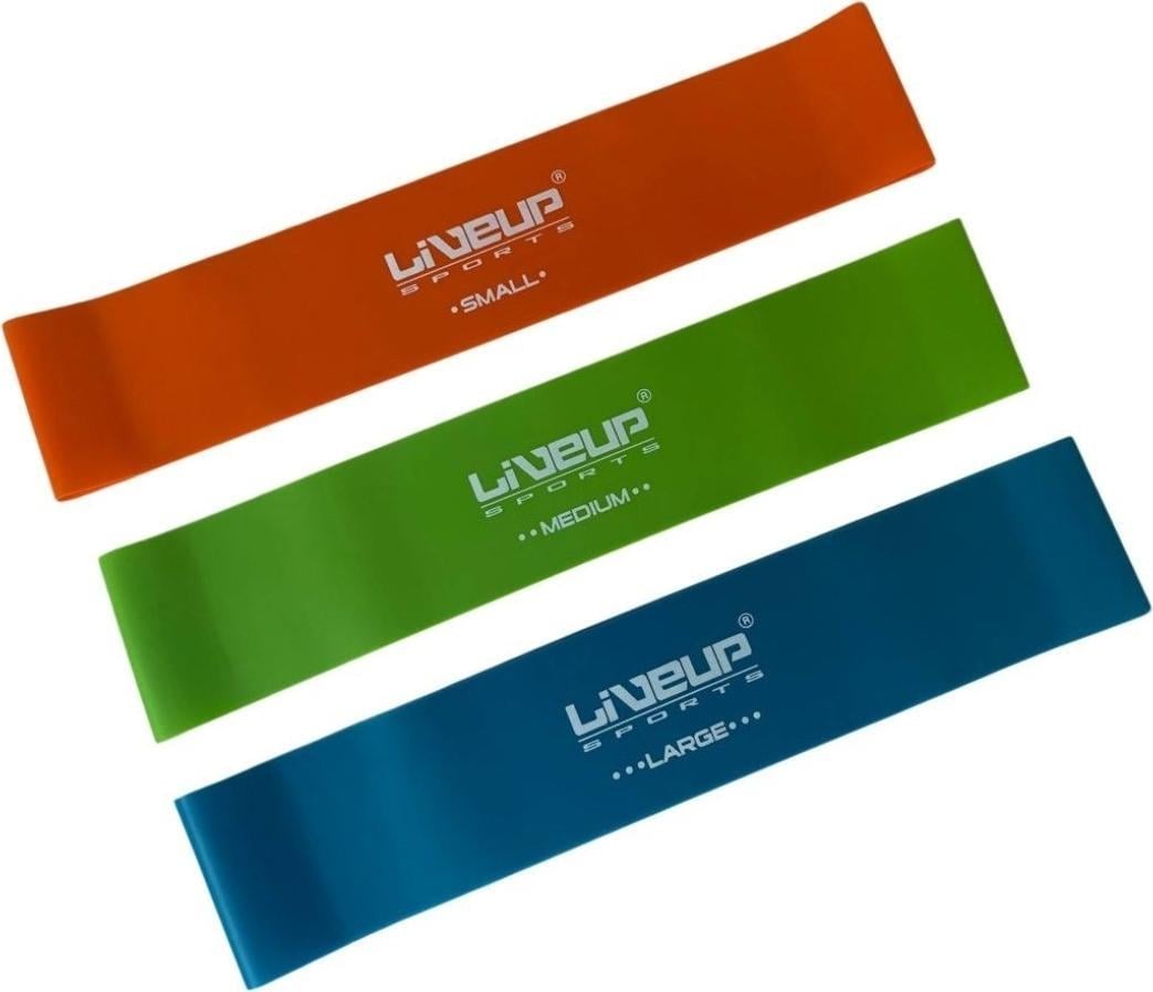 Набір еспандерів-петель LiveUp EXERCISE LOOP Синій/Помаранчевий/Зелений (LS3650C)