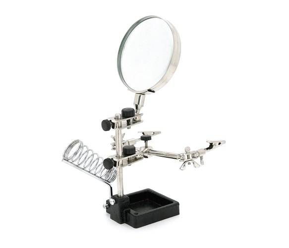 Тримач Третя рука для паяння плат з лінзою 3Х-5Х 90 мм (14572) - фото 2 Тримач Третя рука для паяння плат з лінзою 3Х-5Х 90 мм (14572) - фото 2