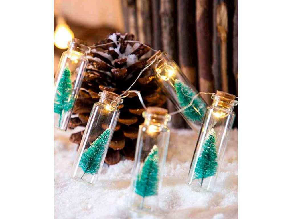 Гірлянда Фігурки 20LED ЯЛИНКА В БУТИЛОЧЦІ 5 м Теплий білий (1699-07)